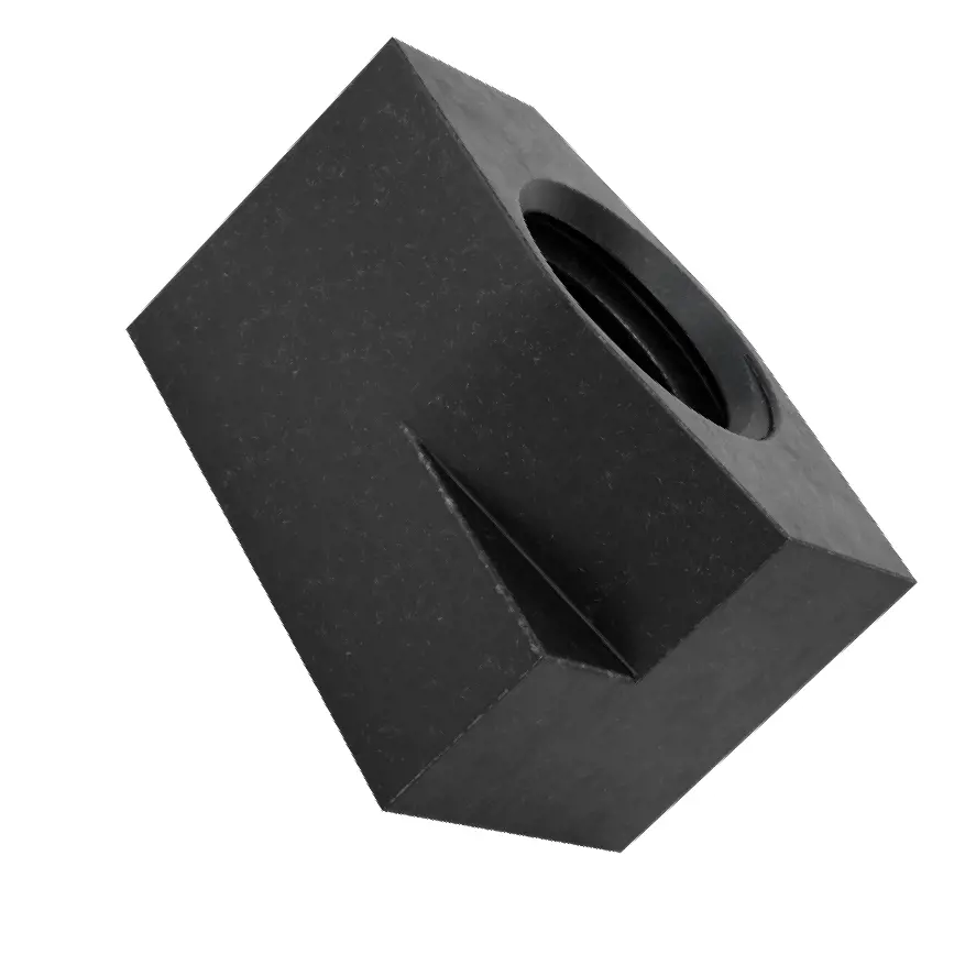 مهره T-Slot فولاد اکسید سیاه تمام‌دنده Drop-in/برای عرض شیار 9/16 اینچ، سایز رزوه 1/2-13