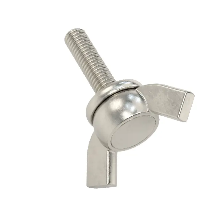 پیچ شستی با سر بالی از فولاد ضدزنگ/سایز رزوه M3 x 0.5mm، طول 12mm