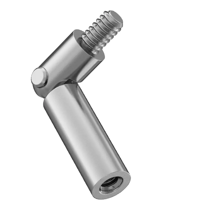 استندآف گرد رزوه‌دار لولایی/نر-ماده، قطر خارجی 3/16 اینچ، 1/4 × 5/8 اینچ