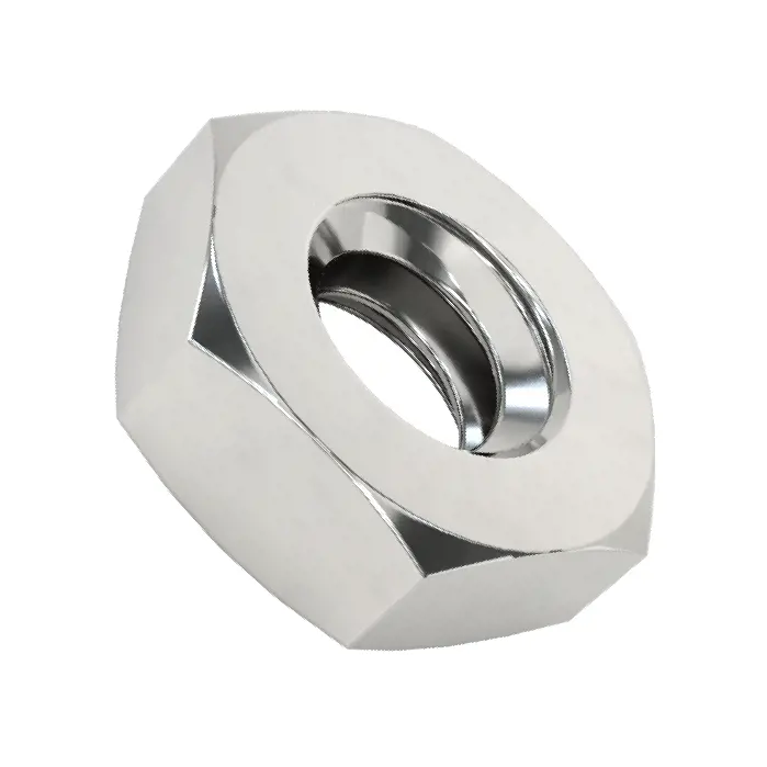 مهره شش گوش باریک از فولاد ضدزنگ 316/سایز رزوه 4-40، عرض 3/16 اینچ