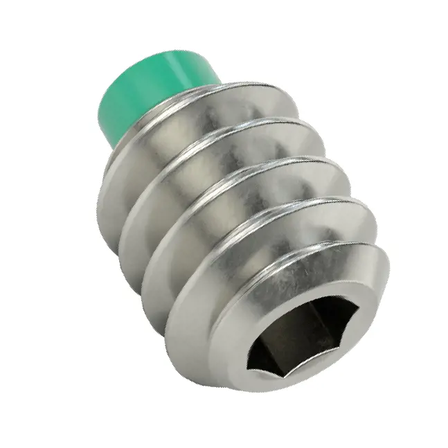 پیچ تنظیم از فولاد ضدزنگ 18-8 با نوک نایلون/رزوه 4-40، طول 1/8 اینچ