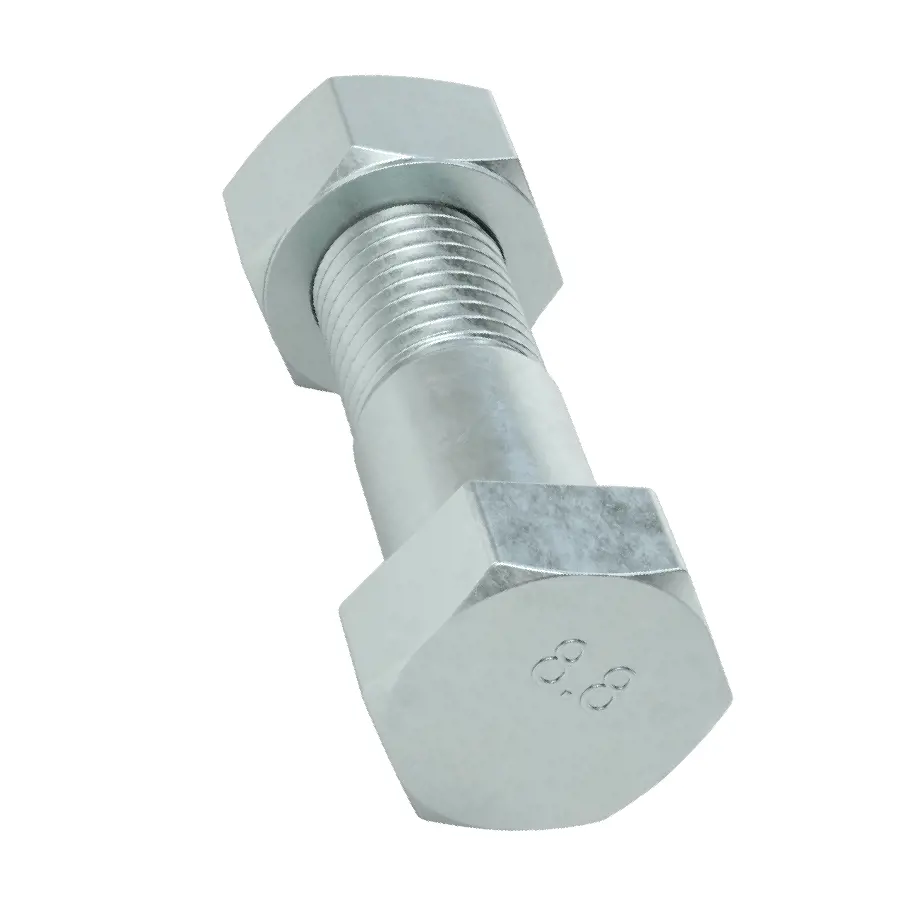 کیت پیچ و مهره شش گوش فولادی برای فلنج لوله/روکش روی، سایز رزوه M16 × 2 میلی‌متر، برای سایز لوله 3 و 4