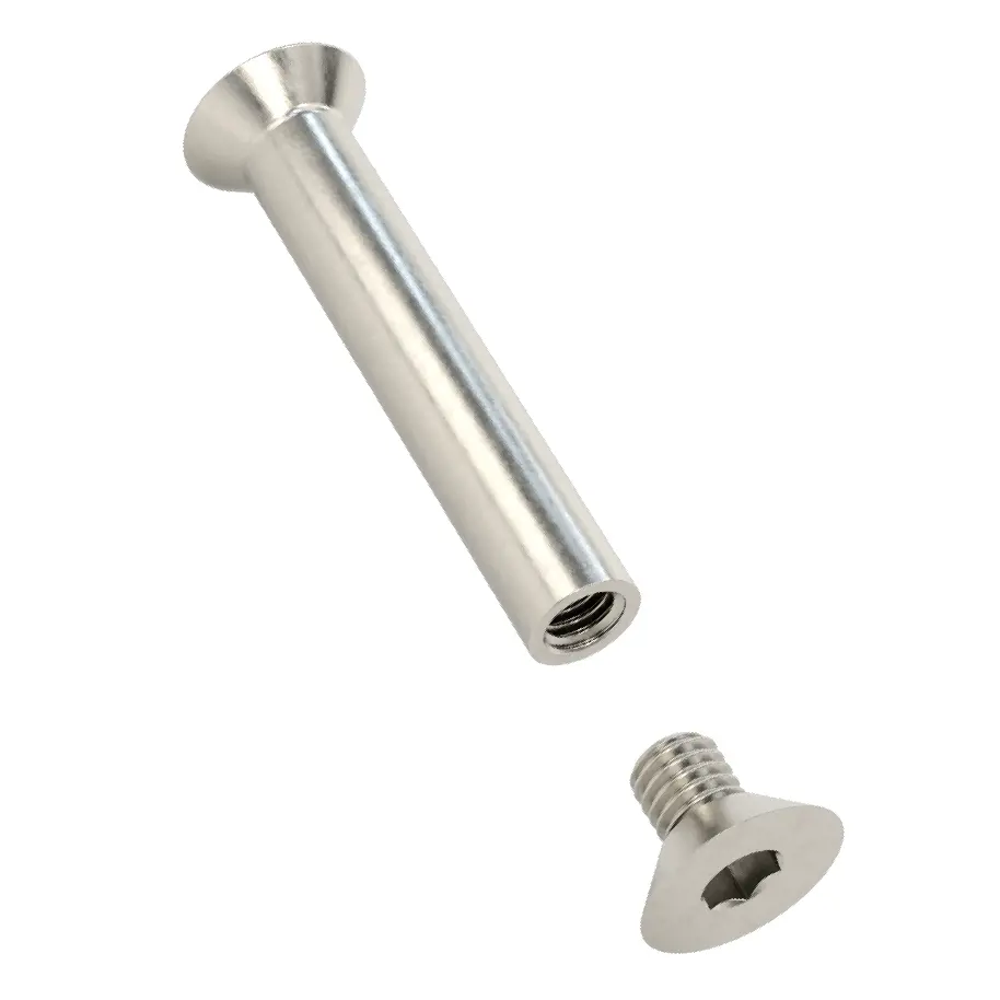 بشکه و پیچ اتصال سر خزینه/سایز رزوه 3/8"-16، برای ضخامت ماده 3-3/8" تا 3-1/2"