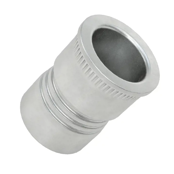 مهره پرچ کم‌پروفیل متریک/آلومینیوم با روکش روی-قلع، رزوه داخلی M4x0.7، طول 9 میلی‌متر