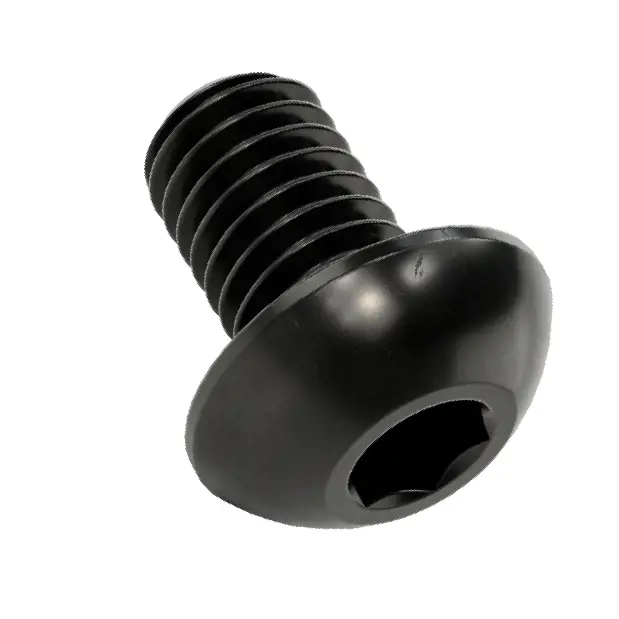 پیچ آلن سر گرد اکسید سیاه/کلاس 10.9 فولاد آلیاژی، سایز رزوه M3 x 0.5 میلی‌متر، طول 5 میلی‌متر