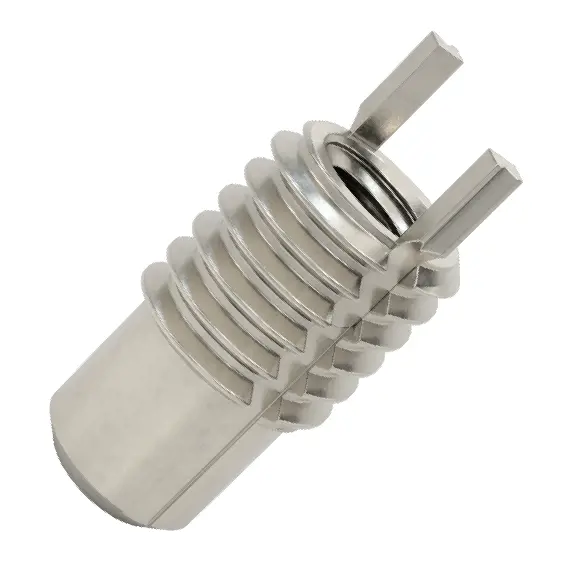 درج قفل کلیدی انتهای بسته/فولاد ضدزنگ 18-8 با دیواره نازک، سایز رزوه 6-32