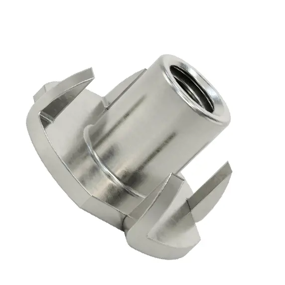 درج مهره تی برای چوب/فولاد ضدزنگ 18-8، سایز رزوه 8-32، طول نصب شده 0.288"