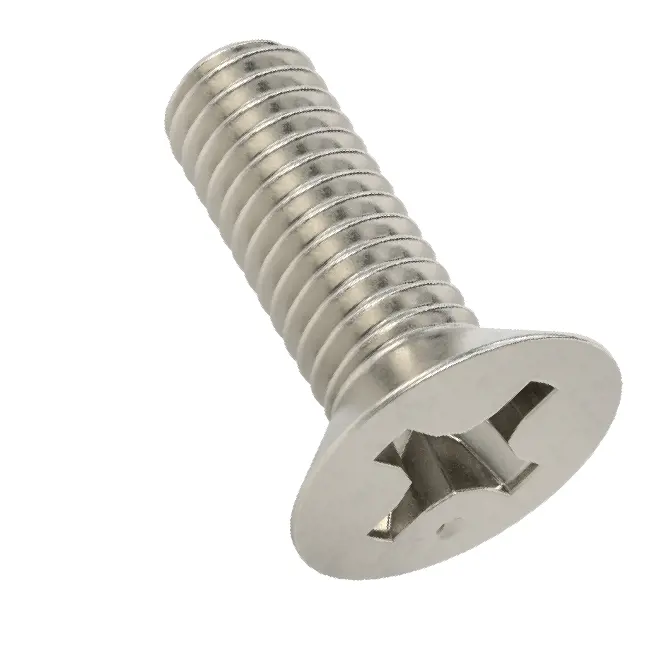پیچ‌های سر خزینه فولاد ضدزنگ JIS/M4 x 0.7 mm رزوه، 12 mm طول