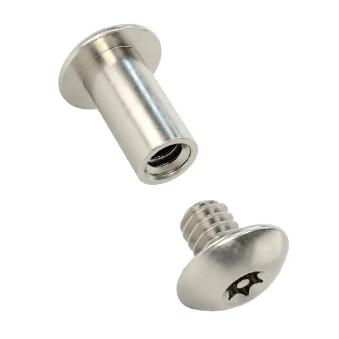 بشکه و پیچ بایندینگ Torx ضد دستکاری/سایز رزوه 10-24، برای ضخامت مواد 1/2 تا 5/8 اینچ