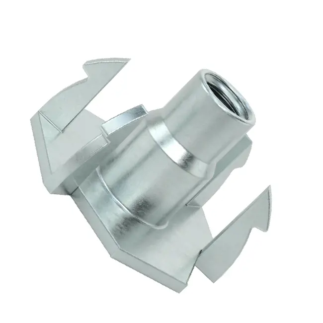 درج مهره تی Secure-Grip برای چوب نرم/فولاد با روکش روی، سایز رزوه 10-32، طول نصب 0.477"