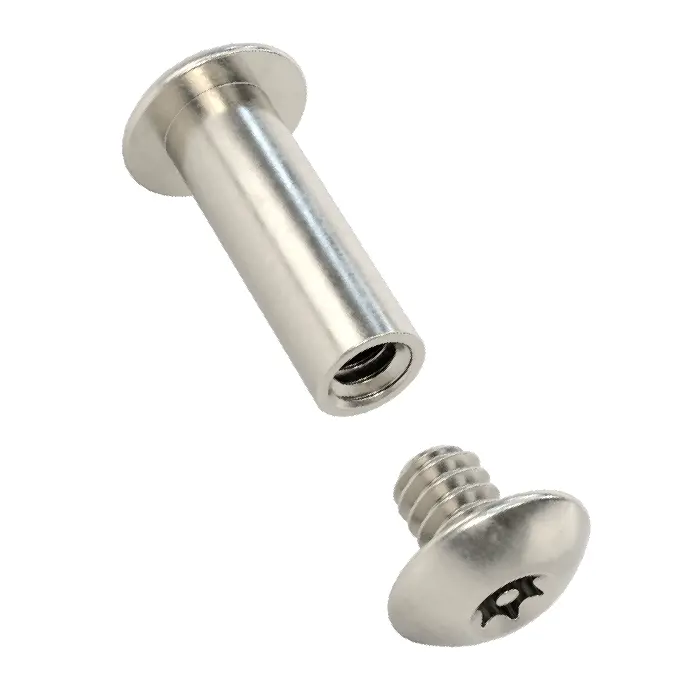 بشکه اتصال و پیچ تورکس ضد دستکاری/سایز رزوه 10-24، برای ضخامت مواد 3/4"-7/8"