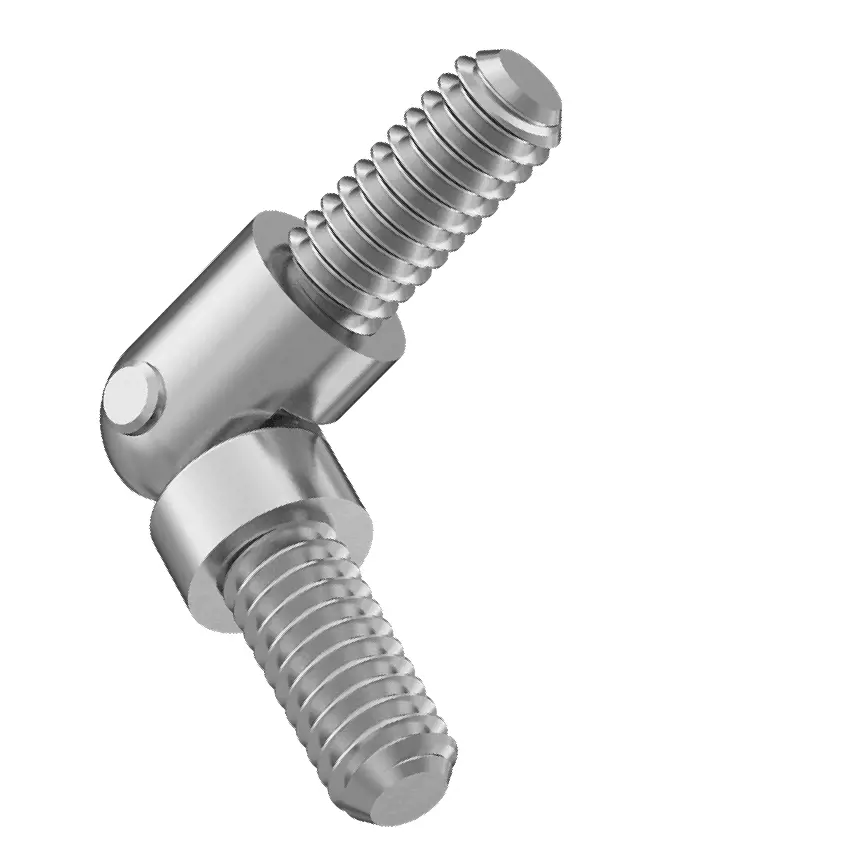 استندآف گرد رزوه‌دار لولایی/نر، قطر خارجی 1/4"، سایز رزوه 8-32