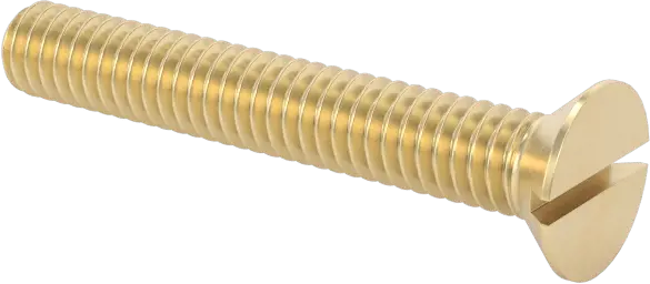پیچ سر خزینه شیاردار برنجی/سایز رزوه 1-72، طول 1/2"