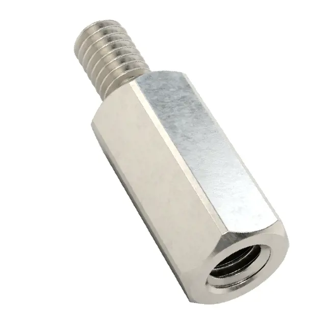 آداپتور رزوه شش گوش نر-ماده فولاد ضدزنگ 316/سایز رزوه از 6-40 تا M4 × 0.7 میلی‌متر